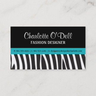 Zebra Print Business Cards
