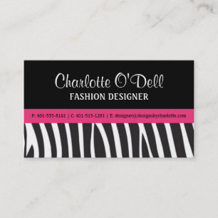 Zebra Print Business Cards