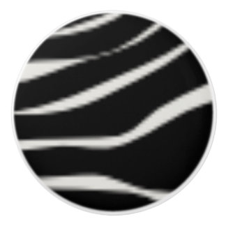 Zebra Print Ceramic Furniture Cabinet Knobs