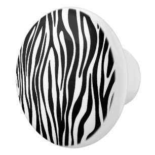 Zebra Print Ceramic Knob