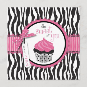 Zebra Print & Cupcake Thank You