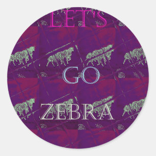 Zebra Print Décor: A Fun Design Classic Round Sticker