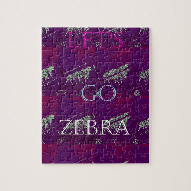 Zebra Print Décor: A Fun Design Jigsaw Puzzle (Vertical)