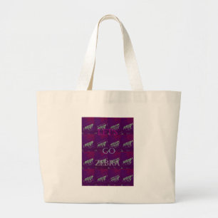 Zebra Print Décor: A Fun Design Large Tote Bag