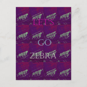 Zebra Print Décor: A Fun Design Postcard