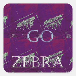 Zebra Print Décor: A Fun Design Square Sticker