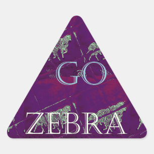 Zebra Print Décor: A Fun Design Triangle Sticker
