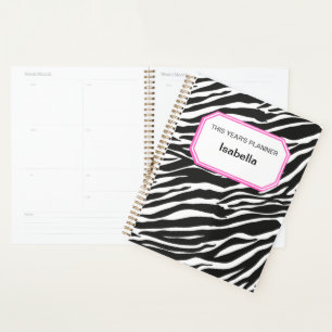 ZEBRA PRINT design   12 month planner