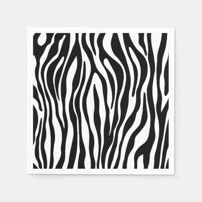 Zebra Print Design Napkin (Front)