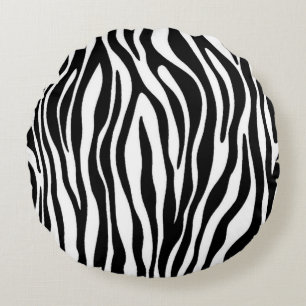 Zebra Print Design Round Pillow