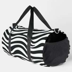 Zebra print duffle bag