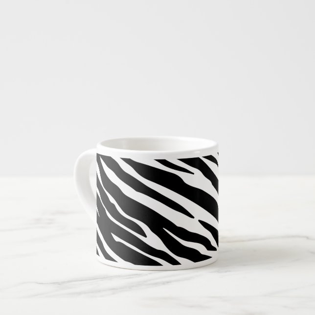 Zebra Print Espresso Mug (Front Left)