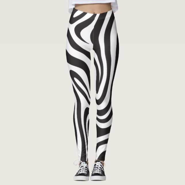 Zebra Print Fashion Leggings (Devant)
