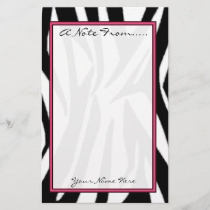 Zebra Print Fashion Stationery