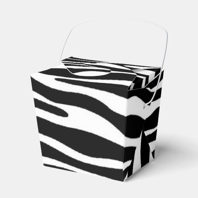 Zebra Print Favor Box (Front Side)