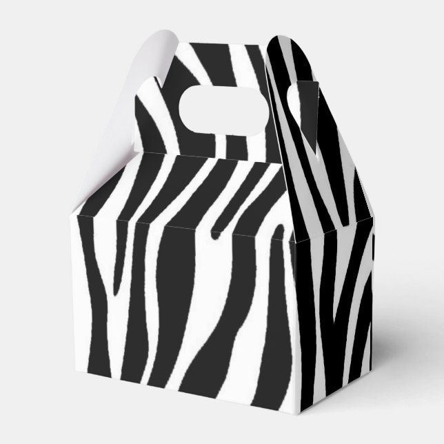 Zebra Print Favor Box (Front Side)