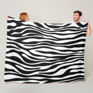 Zebra Print Fleece Blanket