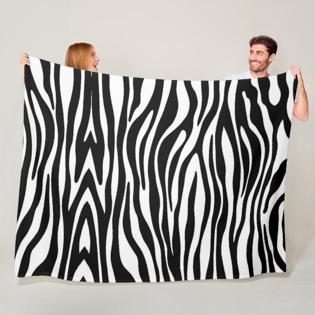Zebra Print Fleece Blanket (In Situ)
