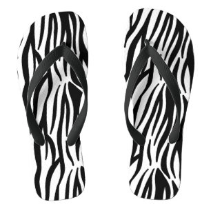 zebra print flip flops