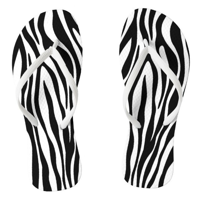 Zebra Print Flip Flops (Footbed)