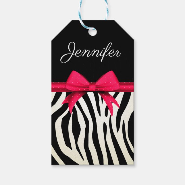 Zebra Print Gift Tags (Front)