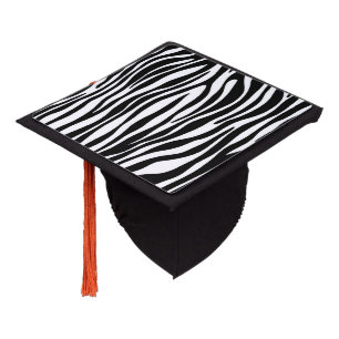 Zebra Print Graduation Cap Topper