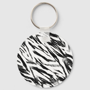 Zebra Print Inspired Keychain