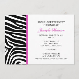 Zebra Print Invitation