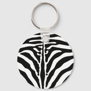 Zebra print keychain