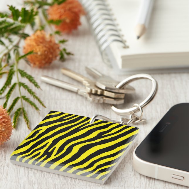 Zebra Print Keychain (Front Right)