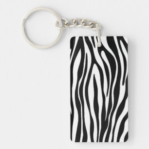 Zebra Print Keychain