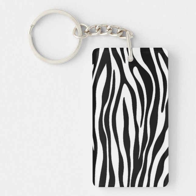 Zebra Print Keychain (Front)