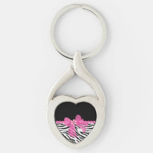 Zebra Print Keychain