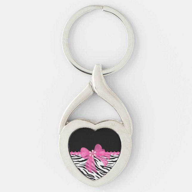 Zebra Print Keychain (Front)
