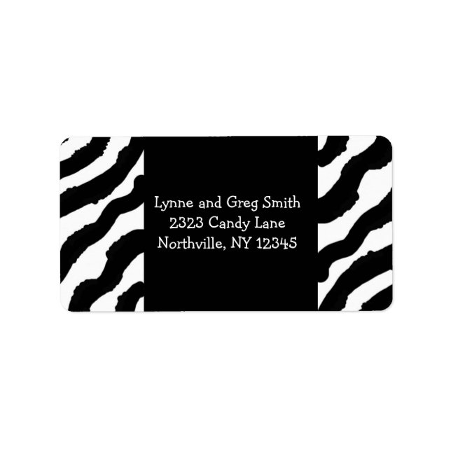 Zebra Print Labels (Front)
