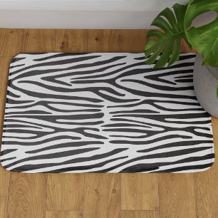 Zebra Print Large Bath Mat
