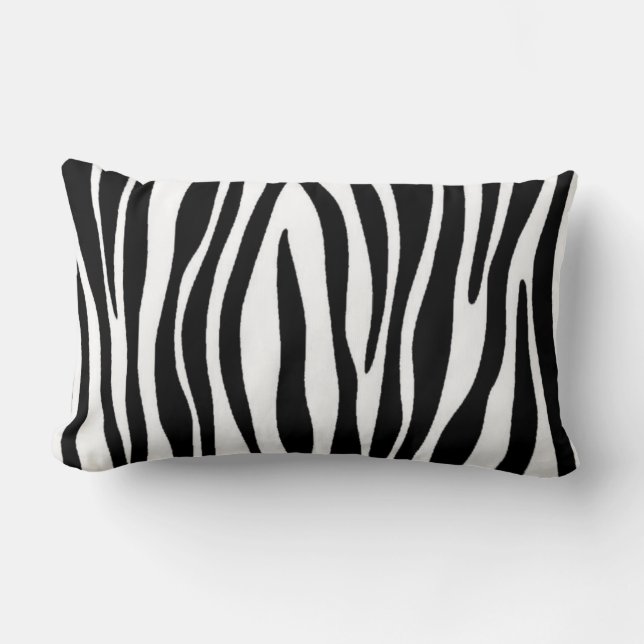 Zebra Print Lumbar Pillow (Front)