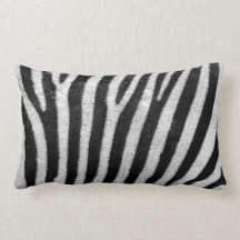 Zebra Print Lumbar Pillow 13" x 21"