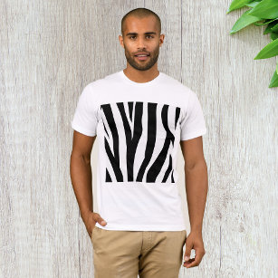 Zebra Print Mens T-Shirt