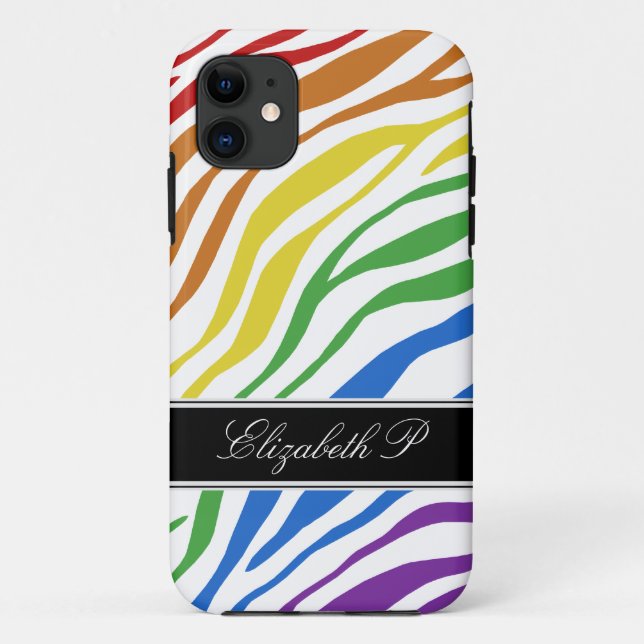 Zebra Print Mix Rainbow iPhone 5 Case (Back)