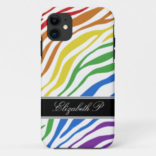 Zebra Print Mix Rainbow iPhone 5 Coque