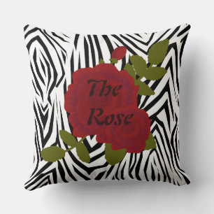 Zebra Print Mom Pillow/ Reverse the Rose Throw Pil Pillow