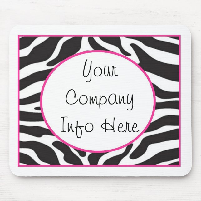 Zebra Print Mousepad (Front)