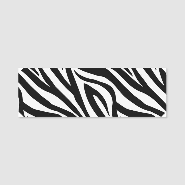 Zebra Print Name Tag (Front)