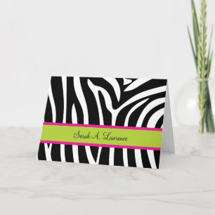 Zebra Print Note Card