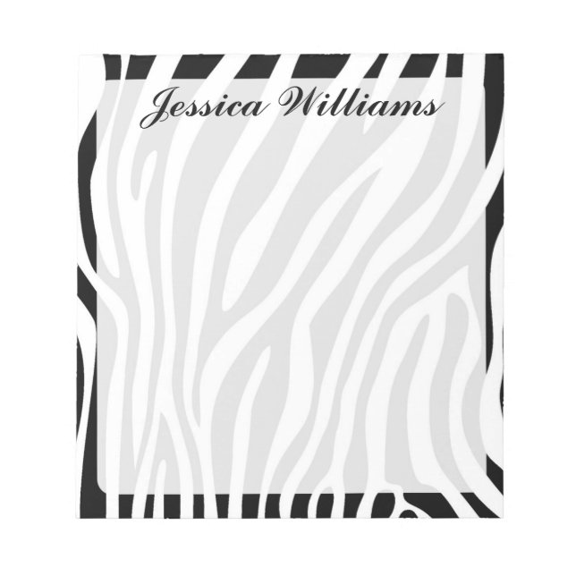 Zebra Print Notepad (Front)