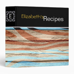 Zebra Print on Wood #16 Binder