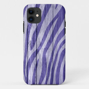Zebra Print on Wood #17 iPhone 11 Case