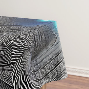 Zebra Print Optical Illusion, Tablecloth
