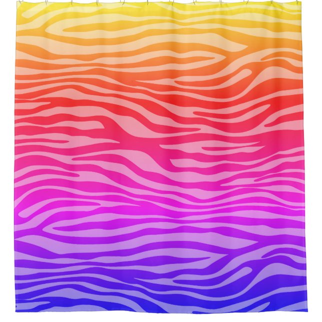 Zebra Print Orange Pink Purple Ombre (Front)